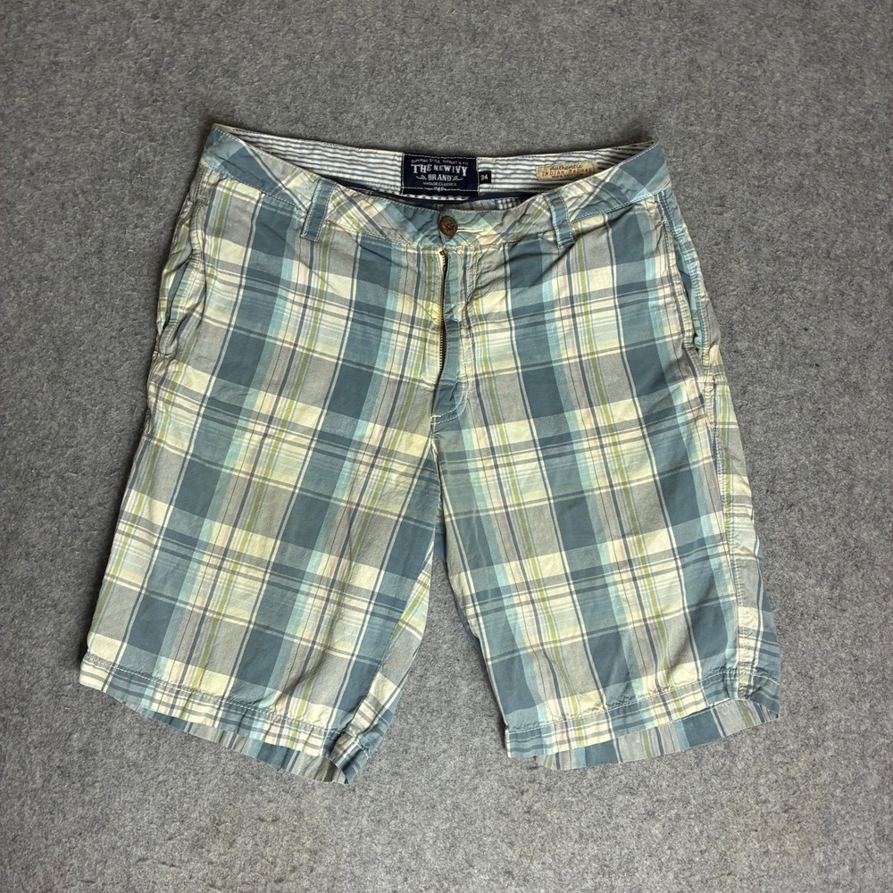 The New Ivy Brand Mens Size 34 33x10 Shorts Pastel Plaid Summer Preppy Frat